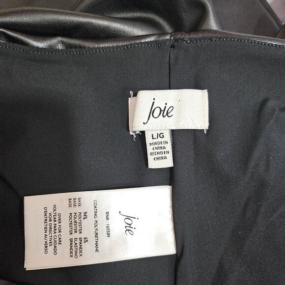 Joie Black High-Waisted Faux Leather Leggings - Picture 7 of 9